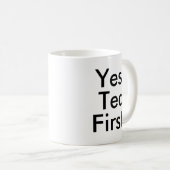Yes、ティーファースト | Office Tea Addictの恋人マグ コーヒーマグカップ (正面右)