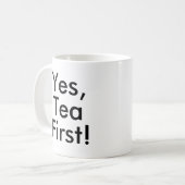 Yes、ティーファースト | Office Tea Addictの恋人マグ コーヒーマグカップ (正面左)