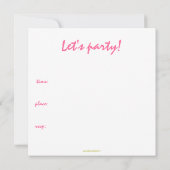 Yes!ハートパーティの招待状 招待状 (裏面)