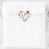 yes!バーガンディフローラシール ハートシール (バッグ)