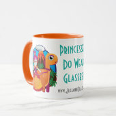 Yes! プリンセスはガラスをマグ身に着けています! マグカップ (正面左)