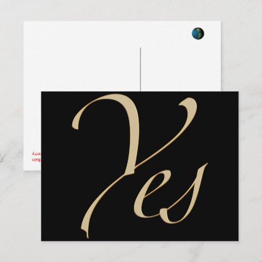 Yes ポストカード (正面/裏面)