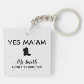 Yes·マアム·ドリパーソナライズされたル·チーム·ディレクター キーホルダー (裏面)