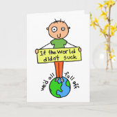 Yes、ワールド吸勇気付けられるカード カード (黄色い花)