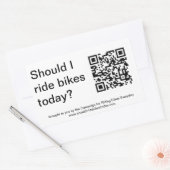 「Yes、今日はバイクに乗った方がいい」 シール (封筒)