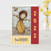 Yes!!!! – 卒業証書 カード (黄色い花)