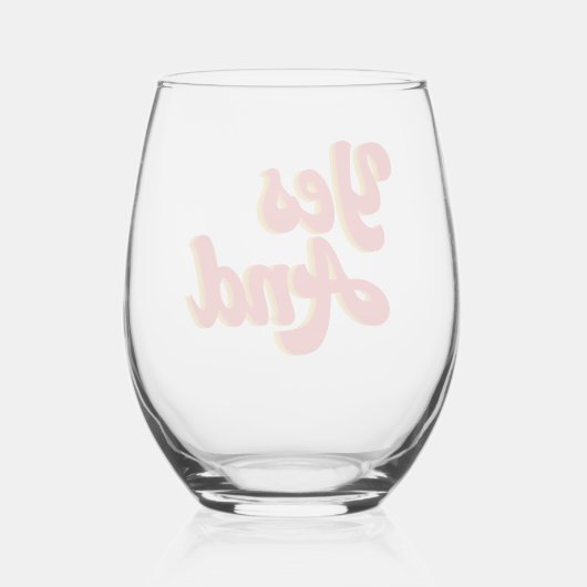 Yes&即興コメディクラブコメディアン ステムなしワイングラス (裏面)