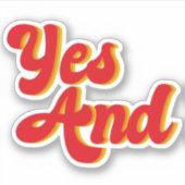 Yes・即興コメディー団 シール (正面)