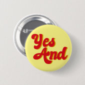 Yes・即興コメディー団 缶バッジ (正面&裏面)