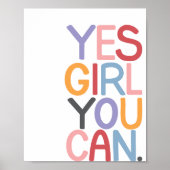 Yes、女性のエンパワーメント、女の子のパワー、プライド ポスター (正面)