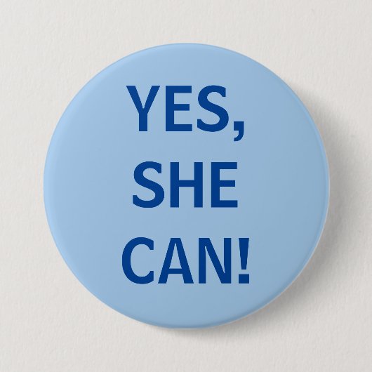 Yes、彼女は可能 缶バッジ (正面)
