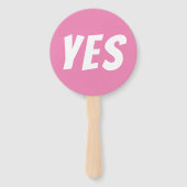 Yes/性別なしリビールガールクイズゲーム看板 ハンドファン (正面)