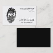 Yes:指プリント 名刺 (正面/裏面)