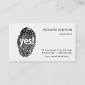 Yes：指プリント 名刺 (正面)