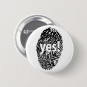 Yes：指プリント 缶バッジ (正面&裏面)