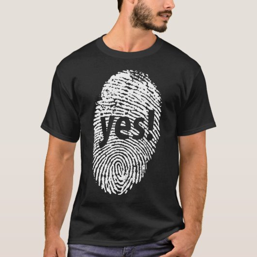 Yes：指プリント Tシャツ (正面)