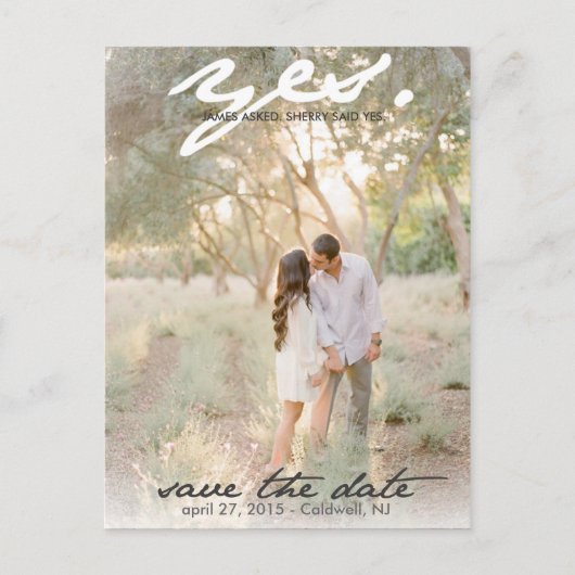 Yes.日付ポストカードの保存 案内ポストカード (正面)