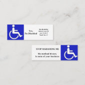 Yes、無効なカード スキニー名刺 (正面/裏面)