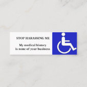 Yes、無効なカード スキニー名刺 (裏面)