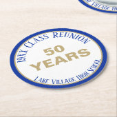 YES!特別50クラス懇親会コースター ラウンドペーパーコースター (アングル)