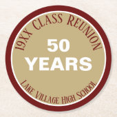 YES!特別50クラス懇親会コースター ラウンドペーパーコースター (正面)