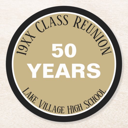 YES!特別50クラス懇親会コースター ラウンドペーパーコースター (正面)