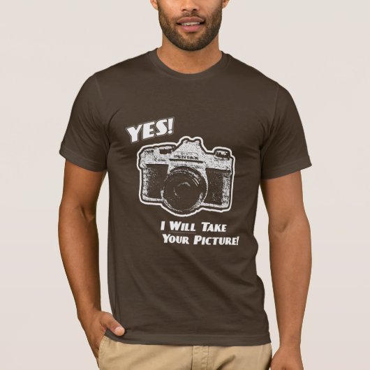 Yes! 私はあなたの写真を撮ります! tシャツ (正面)
