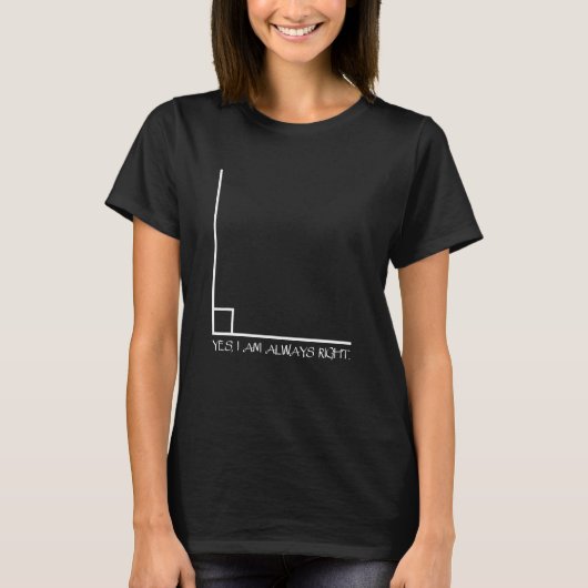 Yes、私はいつも右の数学おもしろい的なパンの衣装 Tシャツ (正面)