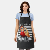Yes、私はそれを乗り越えるトランプの女の子 エプロン (着用した状態)