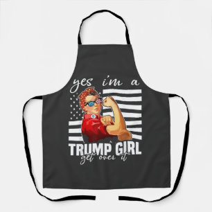 Yes、私はそれを乗り越えるトランプの女の子 エプロン