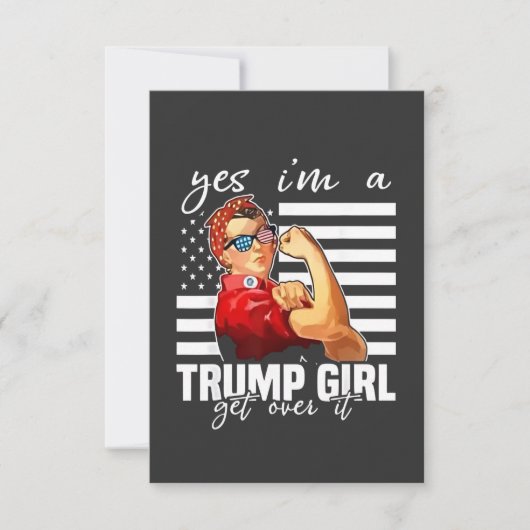 Yes、私はそれを乗り越えるトランプの女の子 招待状 (正面)