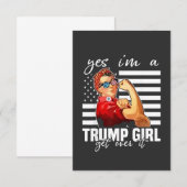 Yes、私はそれを乗り越えるトランプの女の子 招待状 (正面/裏面)