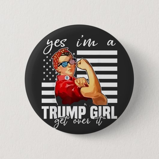 Yes、私はそれを乗り越えるトランプの女の子 缶バッジ (正面)