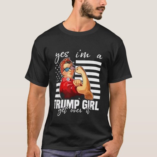 Yes、私はそれを乗り越えるトランプの女の子 Tシャツ (正面)