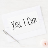 「Yes、私はできる」のフレーズ 長方形シール (封筒)
