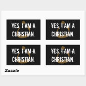 Yes、私はクリスチャン 長方形シール (シート)