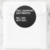 YES、私はゲイの権利をサポート ラウンドシール (バッグ)