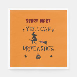 Yes、私はスティックを運転することができます魔女と言う スタンダードランチョンナプキン