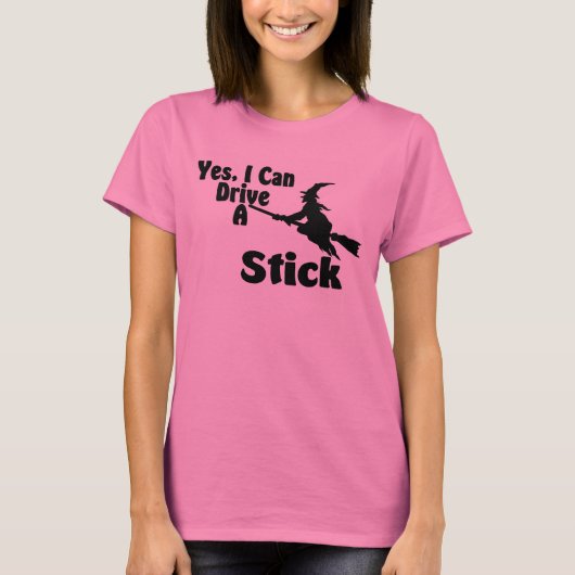 Yes、私はスティックを駆動できる Tシャツ (正面)