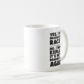 Yes、私はドラゴンボートレーサー、パドリングおもしろいユーモア コーヒーマグカップ (正面右)