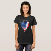 Yes、私は両方とも半分アメリカ人フランスの彼 Tシャツ (正面フル)