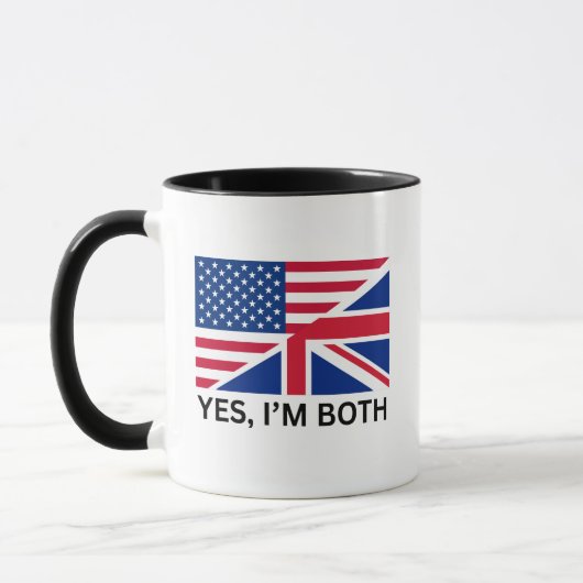 Yes、私は両方のイギリスのアメリカの二重国籍 マグカップ (左)