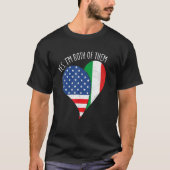 Yes、私は両方の半分アメリカの半分イタリアン時間 Tシャツ (正面)