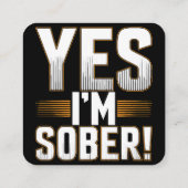 Yes、私は冷静な白い嘘のパーティークリエイティブ スクエア名刺 (裏面)