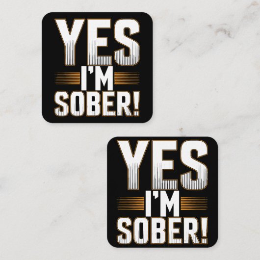 Yes、私は冷静な白い嘘のパーティークリエイティブ スクエア名刺 (正面/裏面)