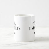 Yes、私は寒い。Me 24:7コーヒーマおもしろいグ コーヒーマグカップ (中央)