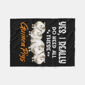 Yes、私は本当にこれらのモルモットが必要なの フリースブランケット (正面(横))