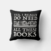 Yes、私は本当にこれらの本を必要としている クッション (裏面)