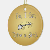 Yes、私は棒を運転してもいいです! セラミックオーナメント (左)