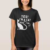 YES、私は猫派 Tシャツ (正面)